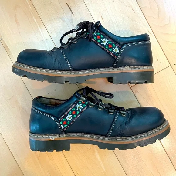 Josef Seibel Shoes Vintage Josef Seibel Edelweiss Black Leather Oxford Size 39 Poshmark